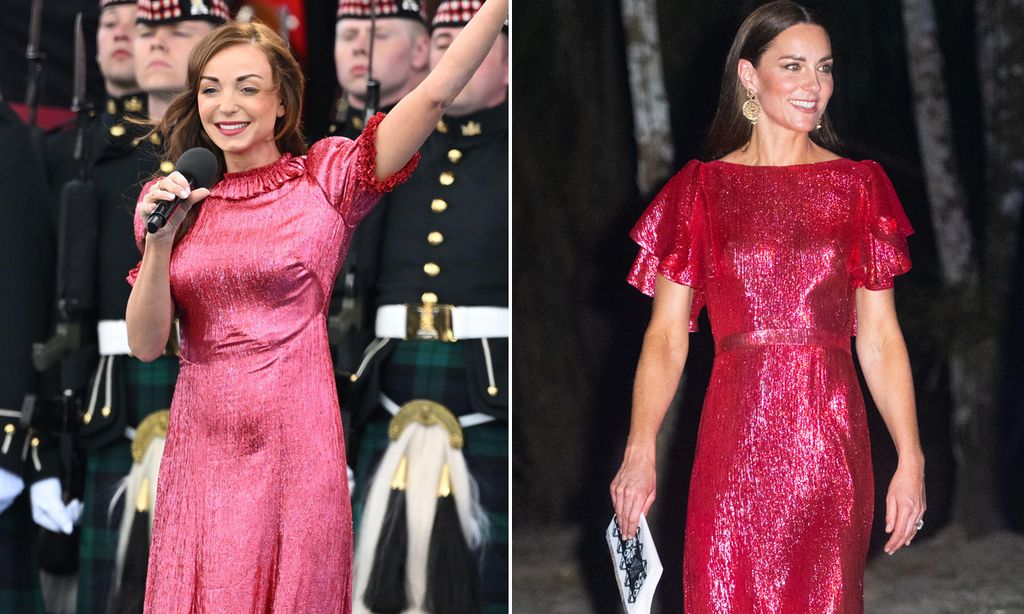 A split image of Helen George and Princess Kate 