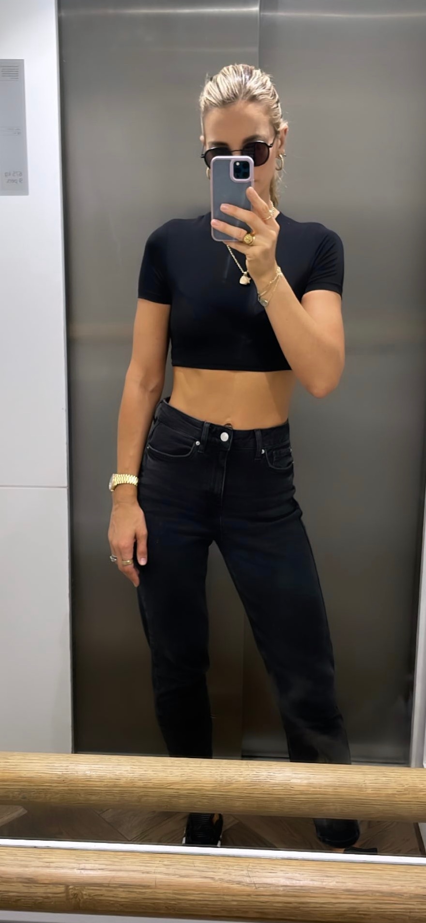 vogue williams m and s jeans and crop top
