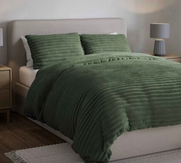 Cloud Fleece Ribbed Bedding Set