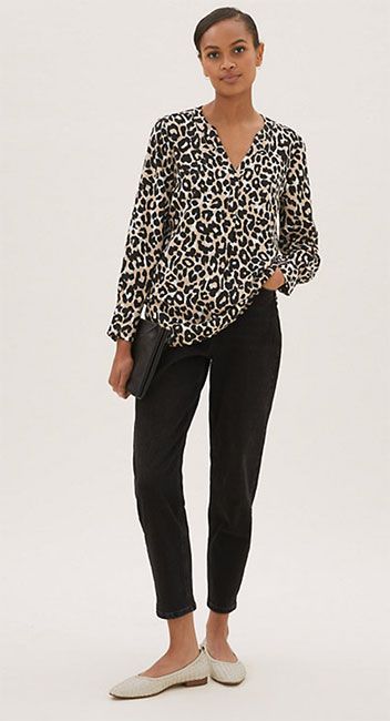 leopard blouse