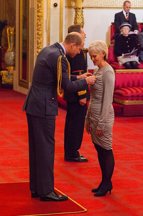 judy murray receives obe from prince william