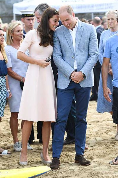 prince william and kate middleton cornwall beach