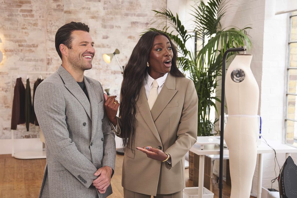 Mark Wright as a guest judge on M&S: Dress The Nation alongside Vernon Kay and AJ Odudu