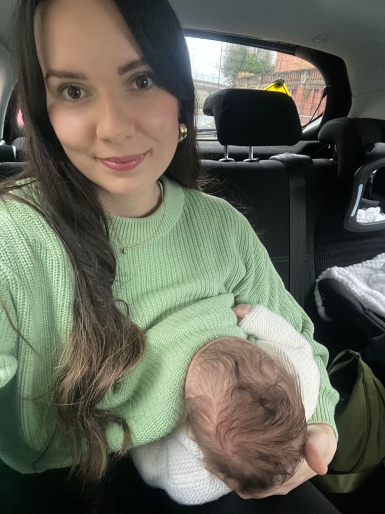 Breastfeeding in car
