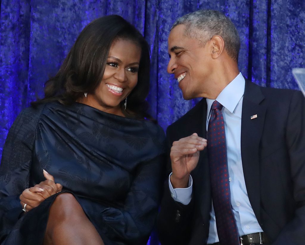 El ex presidente de los Estados Unidos Obama y la primera dama Obama