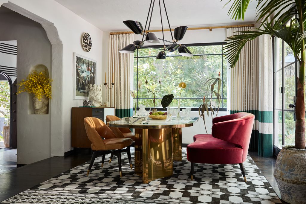 The dining room in Martyn Lawrence Bullard's Hollywood residence 