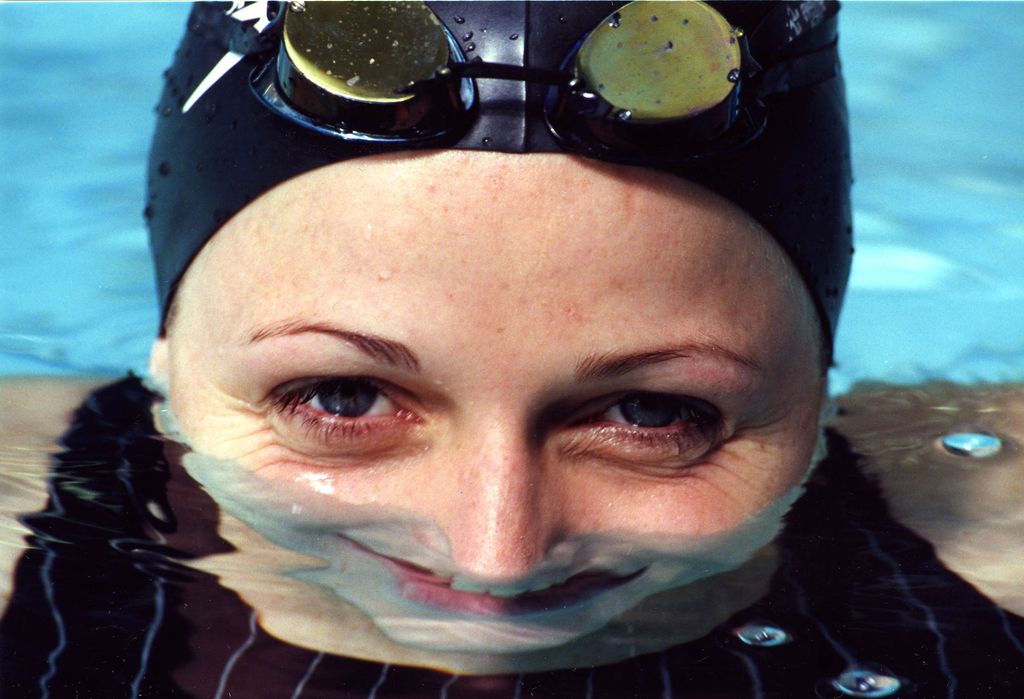 Princess Charlene submerged in the water