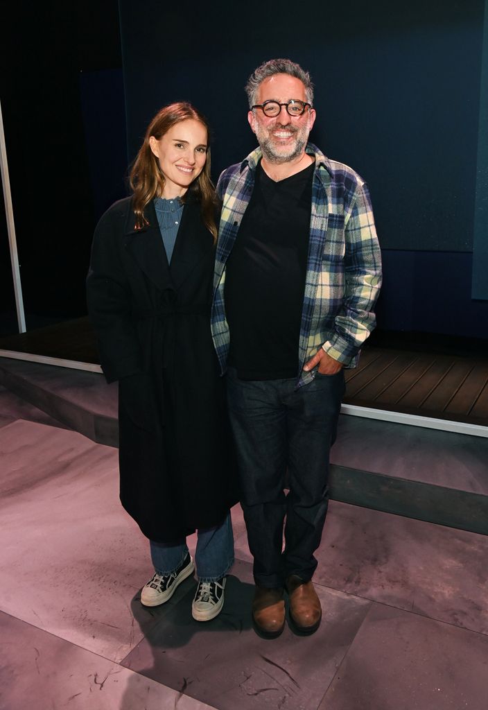 Natalie joined Nathan Englander pose backstage following a performance of 'What We Talk About When We Talk About Anne Frank'