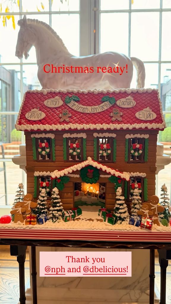 Elton John's gingerbread house
