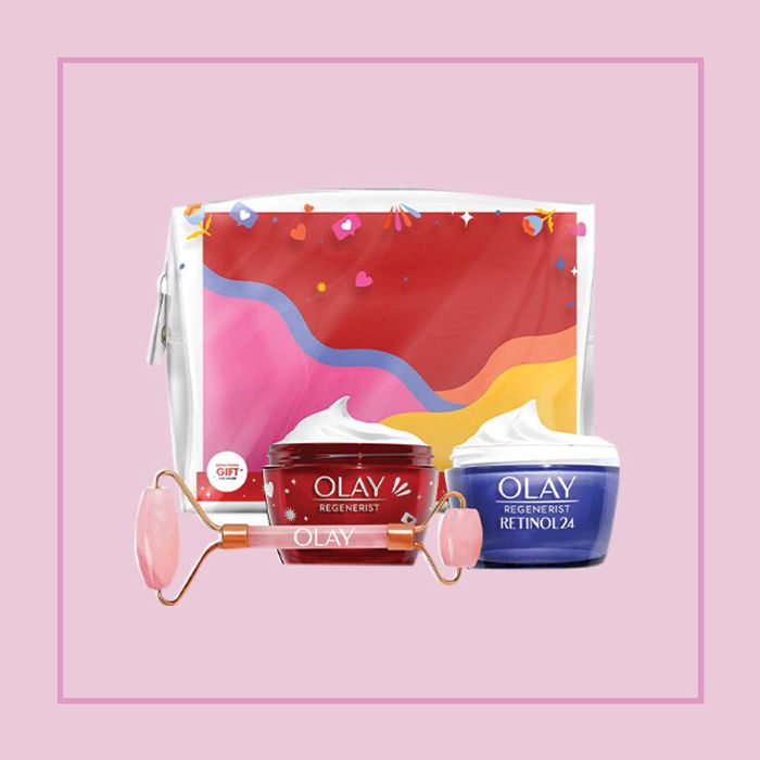 olay day and night cream with face roller