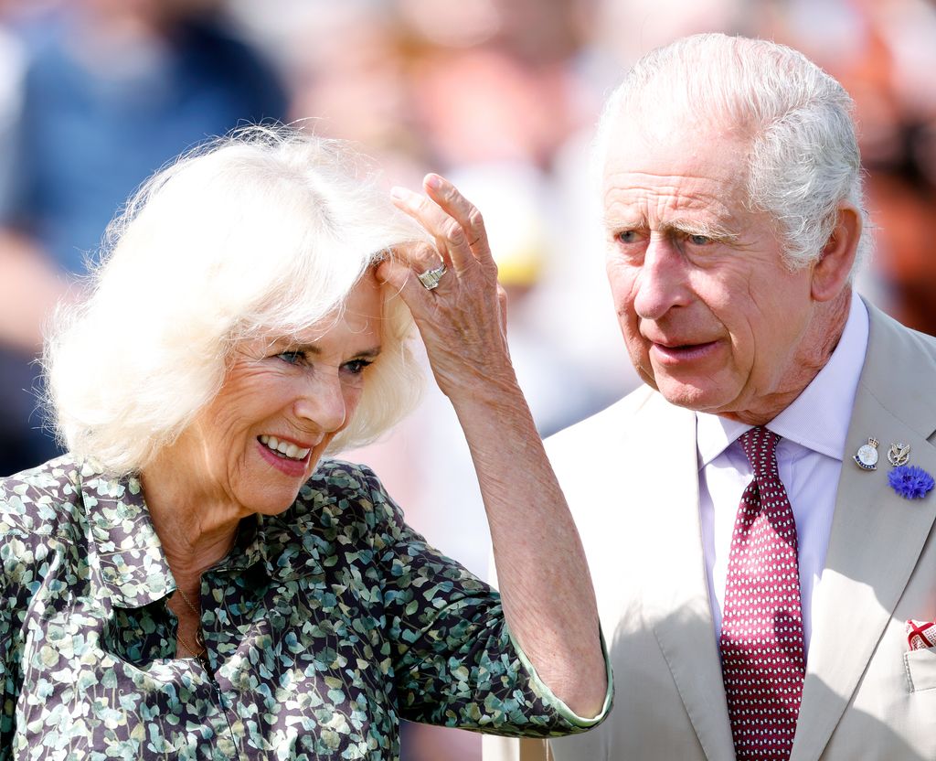 Queen Camilla and King Charles III visit the Sandringham Flower Show on the Sandringham estate on July 26, 2023