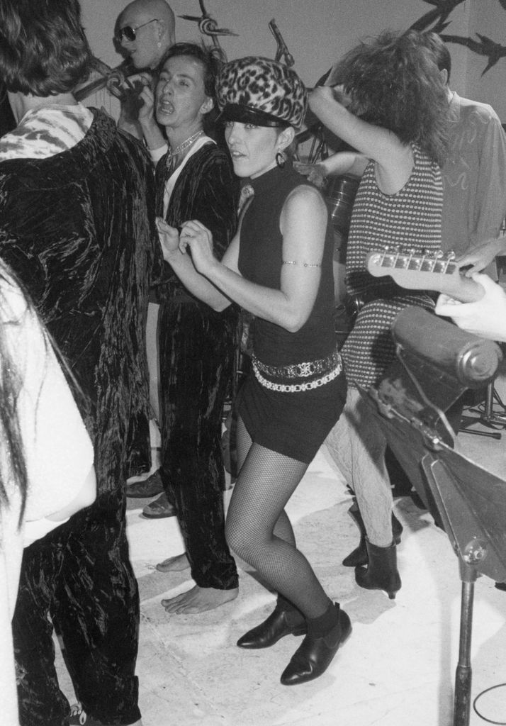 Paula Ciccone - sister of Madonna, debuts as a back up singer at the "Downtown Dukes" show at New York's Limelight Club in New York City, New York, United States, cirac 1980s.  