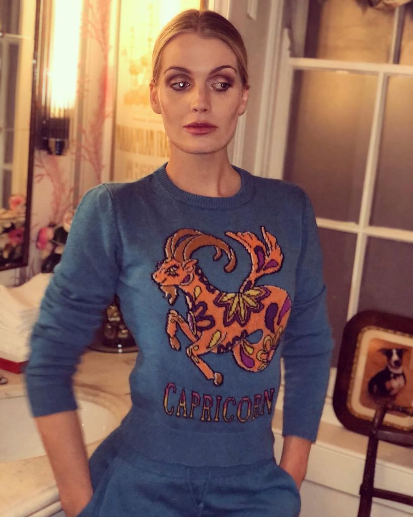 Lady Kitty Spencer in her bathroom