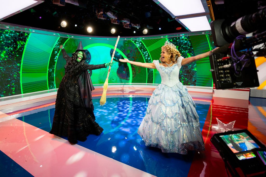 Best of Broadway live costume reveal in Studio 1A -- Pictured: (l-r) Savannah Guthrie as Elphaba and Hoda Kotb as Glinda from WICKED on Friday, October 30,  2020