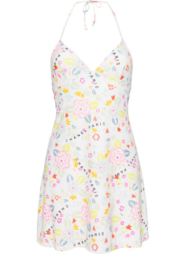 CHANEL Pre-Owned Camellia-print mini dress