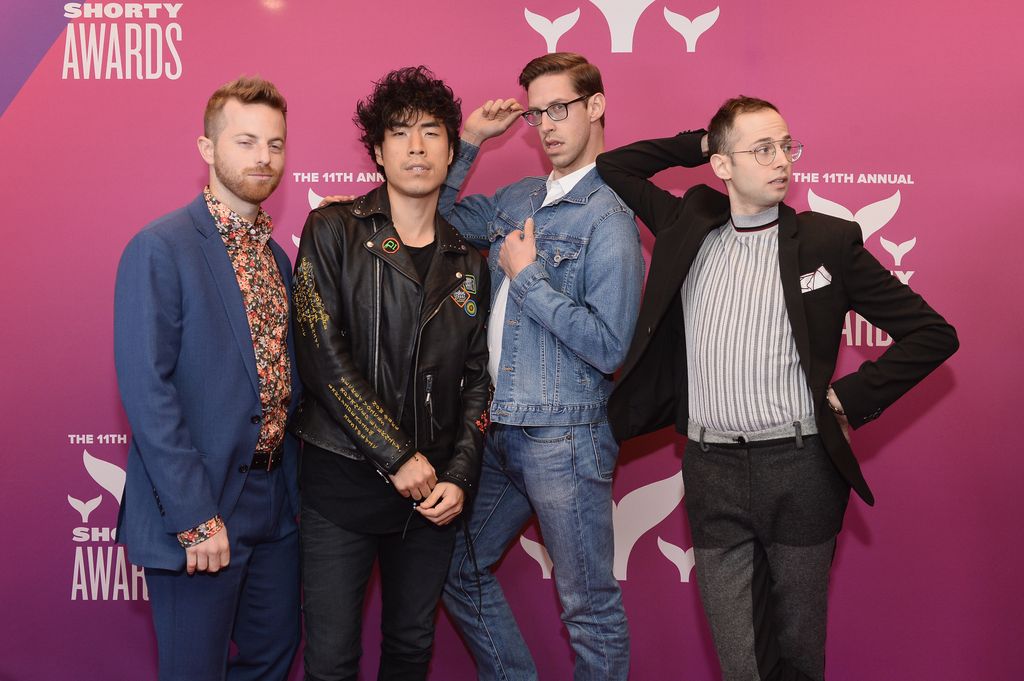 Ned Fulmer, Eugene Lee Yang, Keith Habersberger and Zach Kornfeld of The Try Guys attend the 11th Annual Shorty Awards on May 05, 2019 at PlayStation Theater in New York City