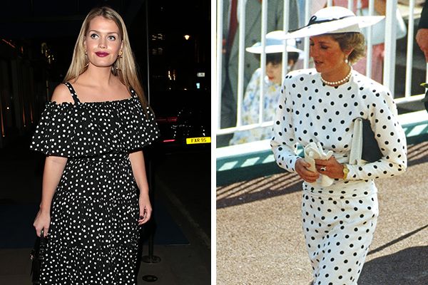 Lady Kitty Spencer And Princess Diana In Polka dots