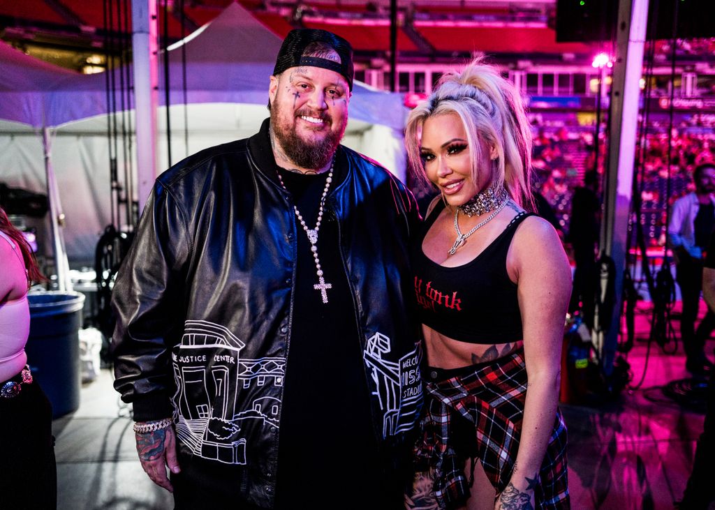 Jelly Roll and Bunnie Xo attend night three of The 51st CMA Fest at Nissan Stadium on June 08, 2024