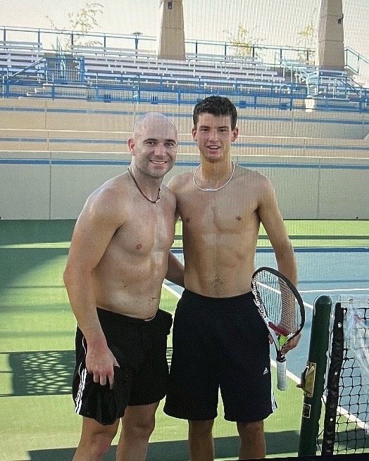 Andre agassi Grigor Dimitrov throwback