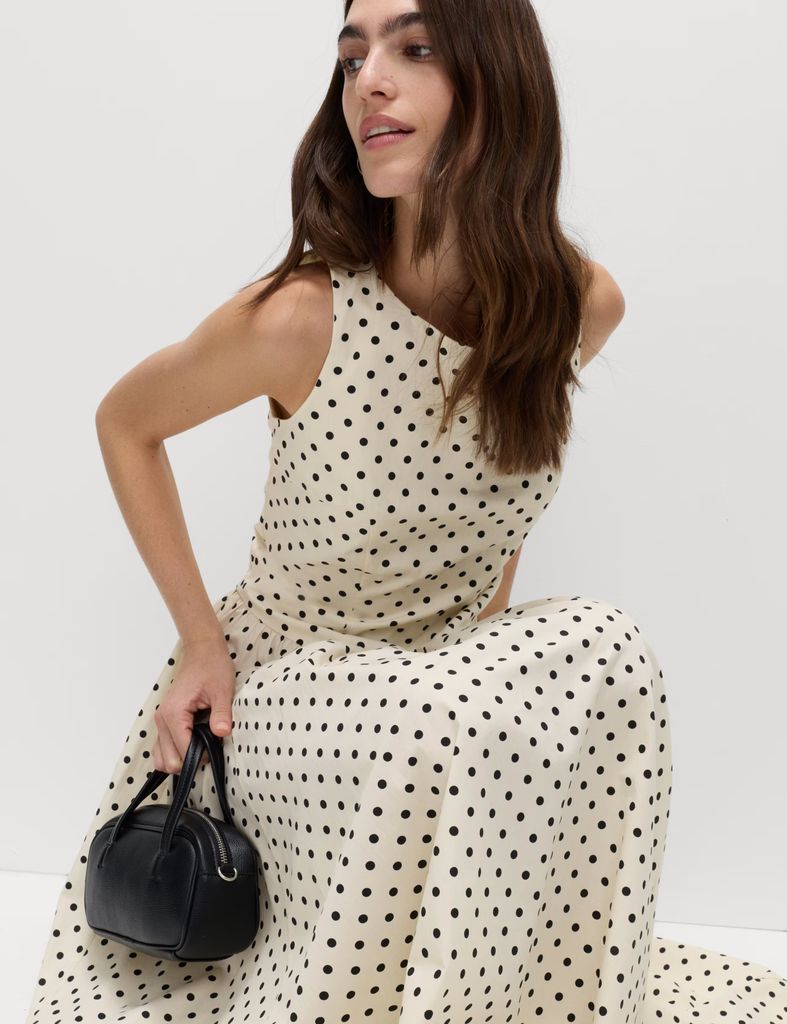 M&S polka dot dress