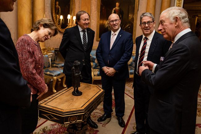 king charles with Australia diplomats at buckingham palace