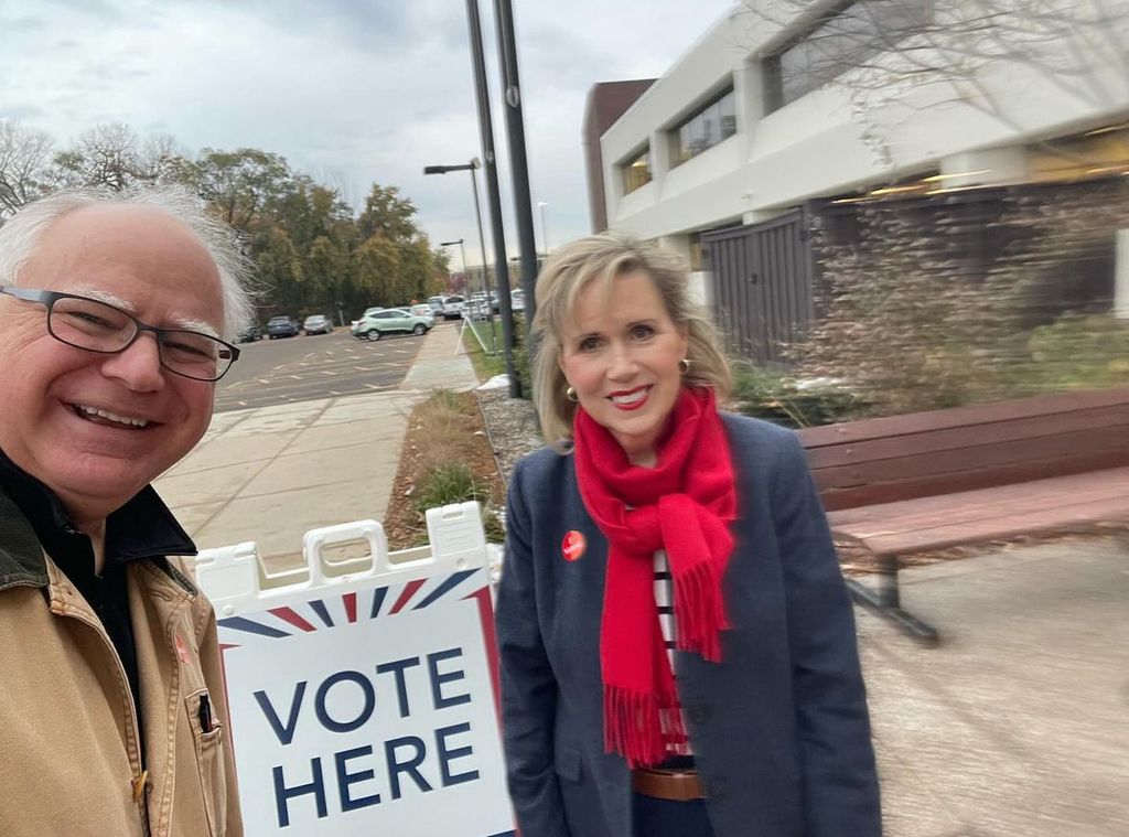 Photo shared by Tim Walz on Instagram with his wife Gwen Walz