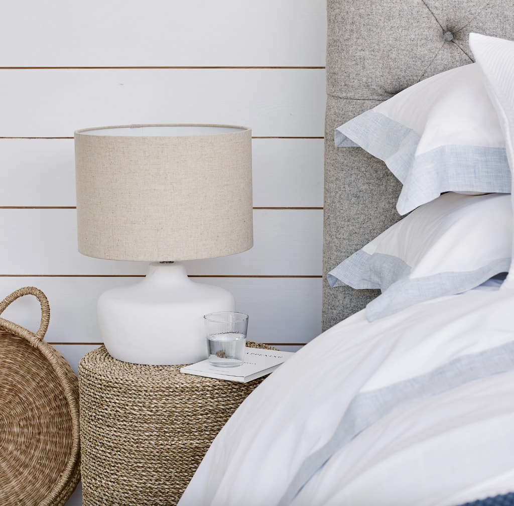 White store bedside lamp