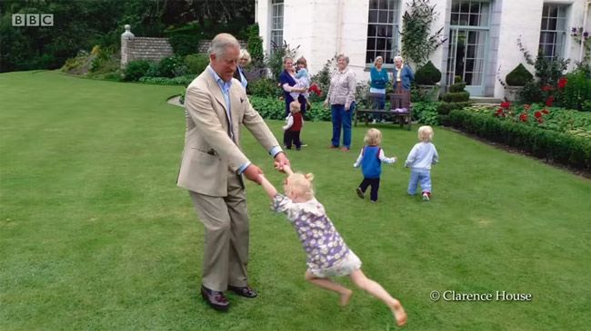King Charles with Camillas grandchildren