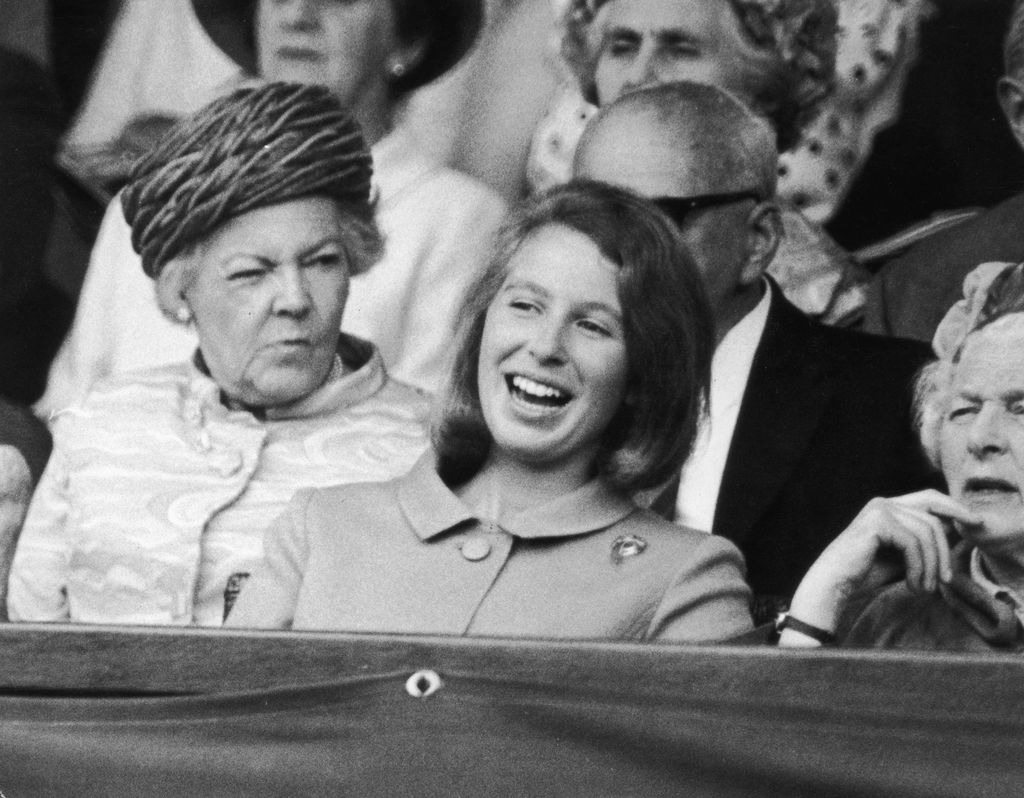 Princess Anne with bob haircut at Wimbledon in 1967