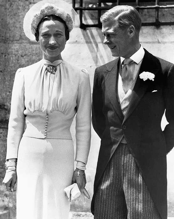 Edward VIII and Wallis Simpson on their wedding day