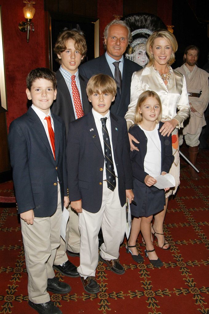 Niki Wellner, Kyle Wellner, Karl Wellner, Mikaela Wellner and Deborah Norville attend "Star Wars: Episode III Revenge of the Sith" screening arrivals benefitting the Children's Health Fund (CHF) at Ziegfeld Theater NYC USA on May 12, 2005