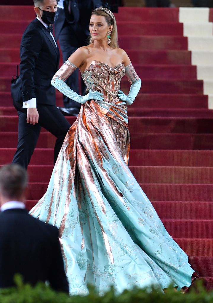 Blake Lively is seen at The 2022 Met Gala after her outfit change