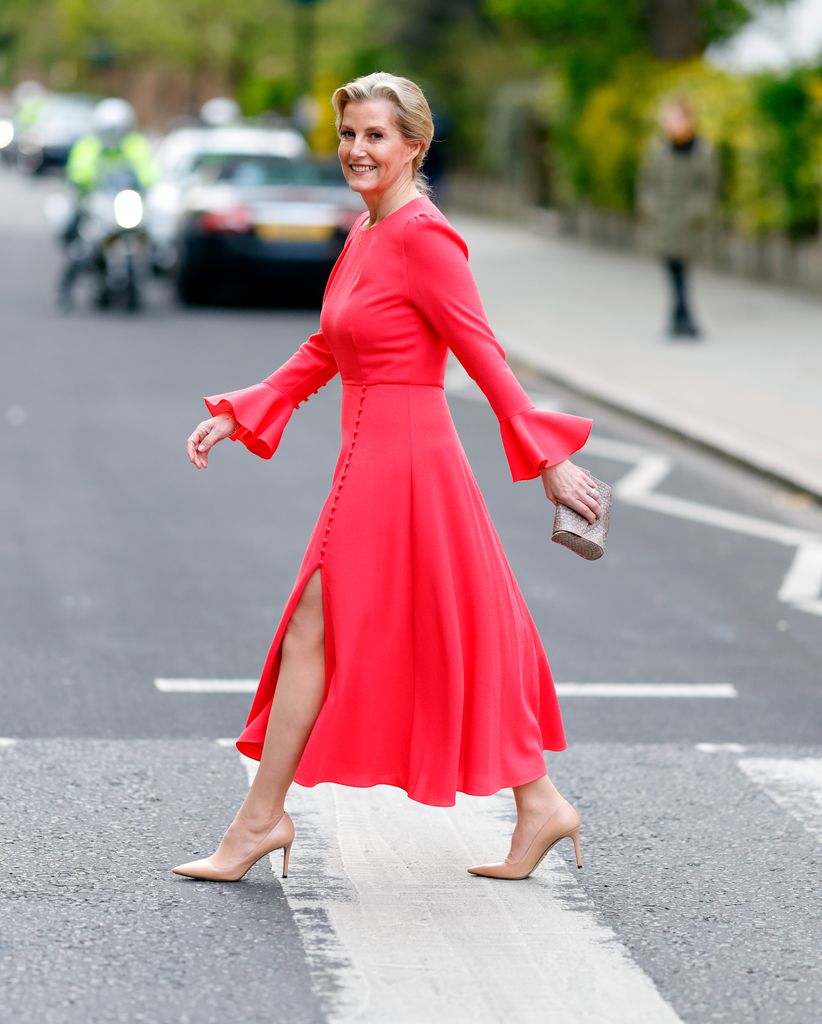 Sophie, Duchess of Edinburgh (Global Ambassador for the International Agency for the Prevention of Blindness) walks across the iconic Abbey Road Zebra Crossing