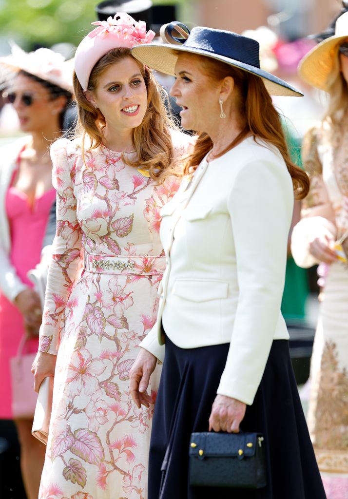 Princess Beatrice and Sarah Ferguson, Duchess of York attend day two of Royal Ascot 2024 at Ascot Racecourse on June 19, 2024 in Ascot, England. 