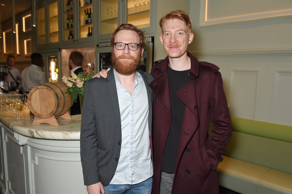 Brian Gleeson and brother Domhnall Gleeson at the after party for "Cat On A Hot Tin Roof" 