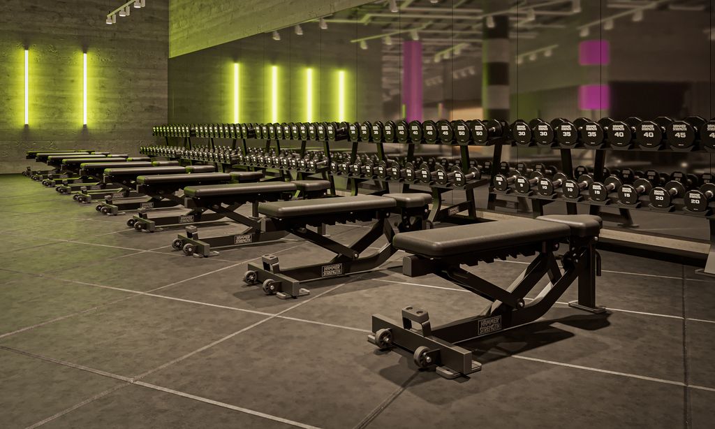 work out beds and free weights at gym box in finsbury park