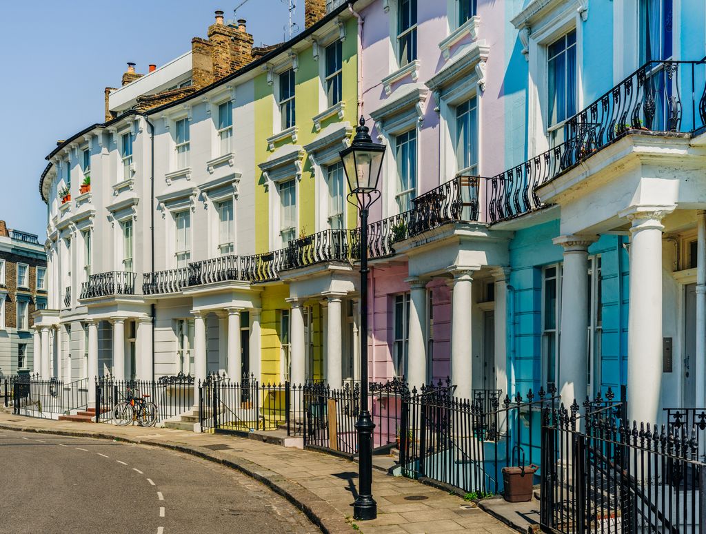 Colourful London townhouses