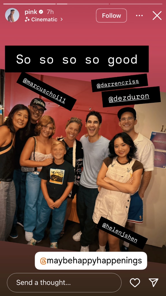 Pink and her daughter