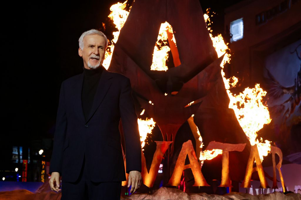 James Cameron attends the world premiere of 20th Century Studios "Avatar: Fire and Ash" at The Dolby Theatre in Hollywood, California on December 01, 2025.
