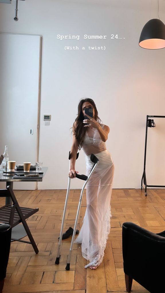 A photo of Victoria Beckham pictured in a mirror selfie
