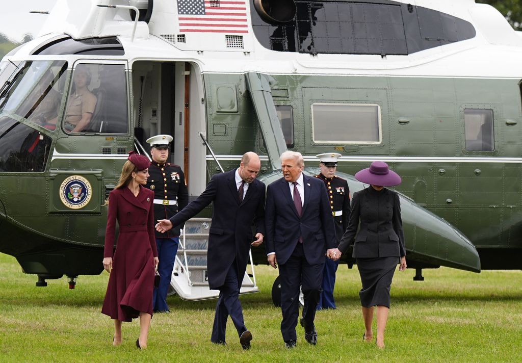 Catherine, Princess of Wales and William, Prince of Wales receive US President Donald Trump and First Lady Melania Trump at Windsor Castle 