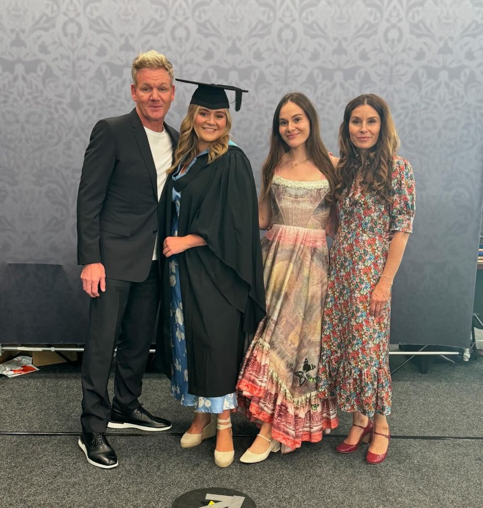 family posing for graduation photos