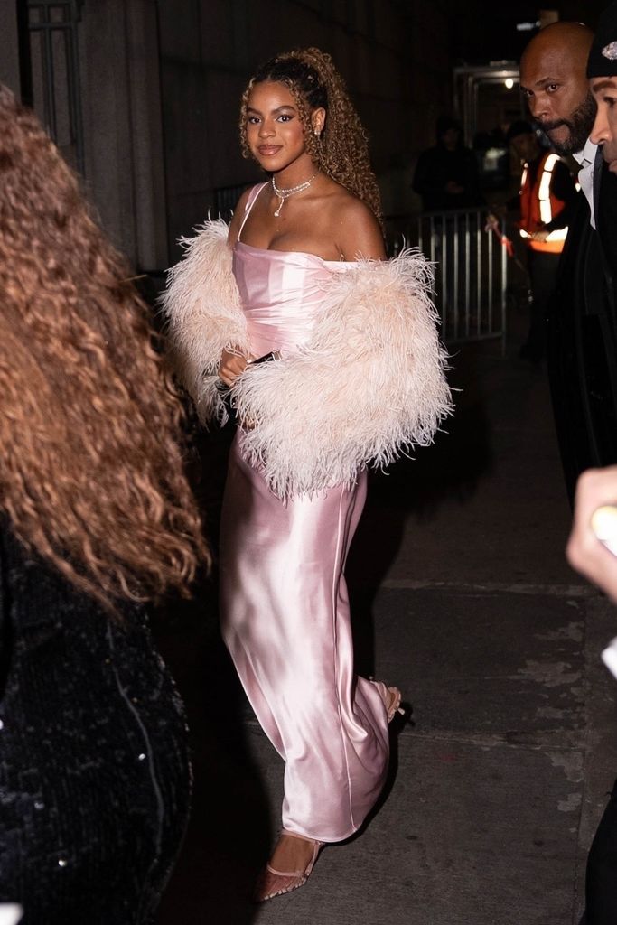 Blue Ivy Carter in pink dress at the 27th Annual Angel Ball at Cipriani Wall Street in New York City.