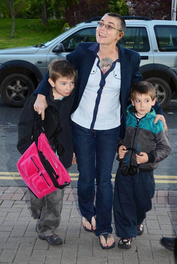 Sinead O'Connor with sons Shane and Yeshua 