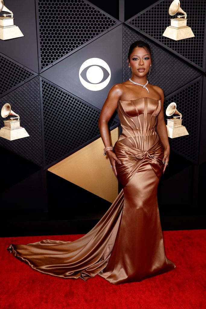 LOS ANGELES, CALIFORNIA - FEBRUARY 04: (FOR EDITORIAL USE ONLY) Victoria MonÃ©t attends the 66th GRAMMY Awards at Crypto.com Arena on February 04, 2024 in Los Angeles, California. (Photo by Frazer Harrison/Getty Images)