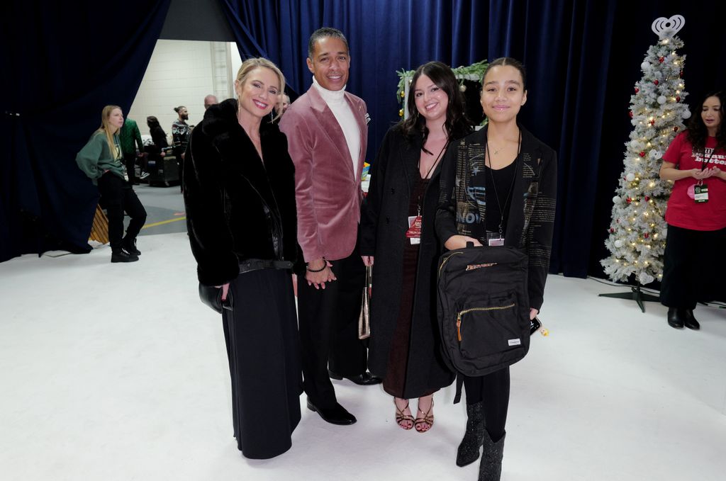 amy robach tj holmes with daughters annalise and sabine red carpet debut