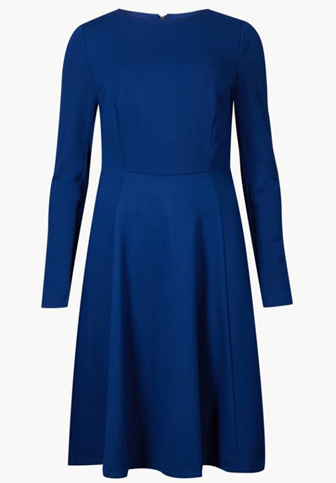 Marks & Spencer's royal blue fit-and-flare dress is a £20 bargain - ask ...