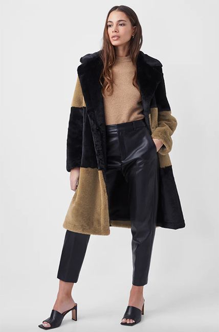 French Connection faux fur coat