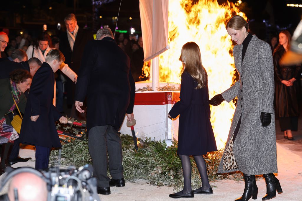 Princess Charlene attends the 2026 Ceremony Of The Sainte-Devote on January 26, 2026 in Monaco