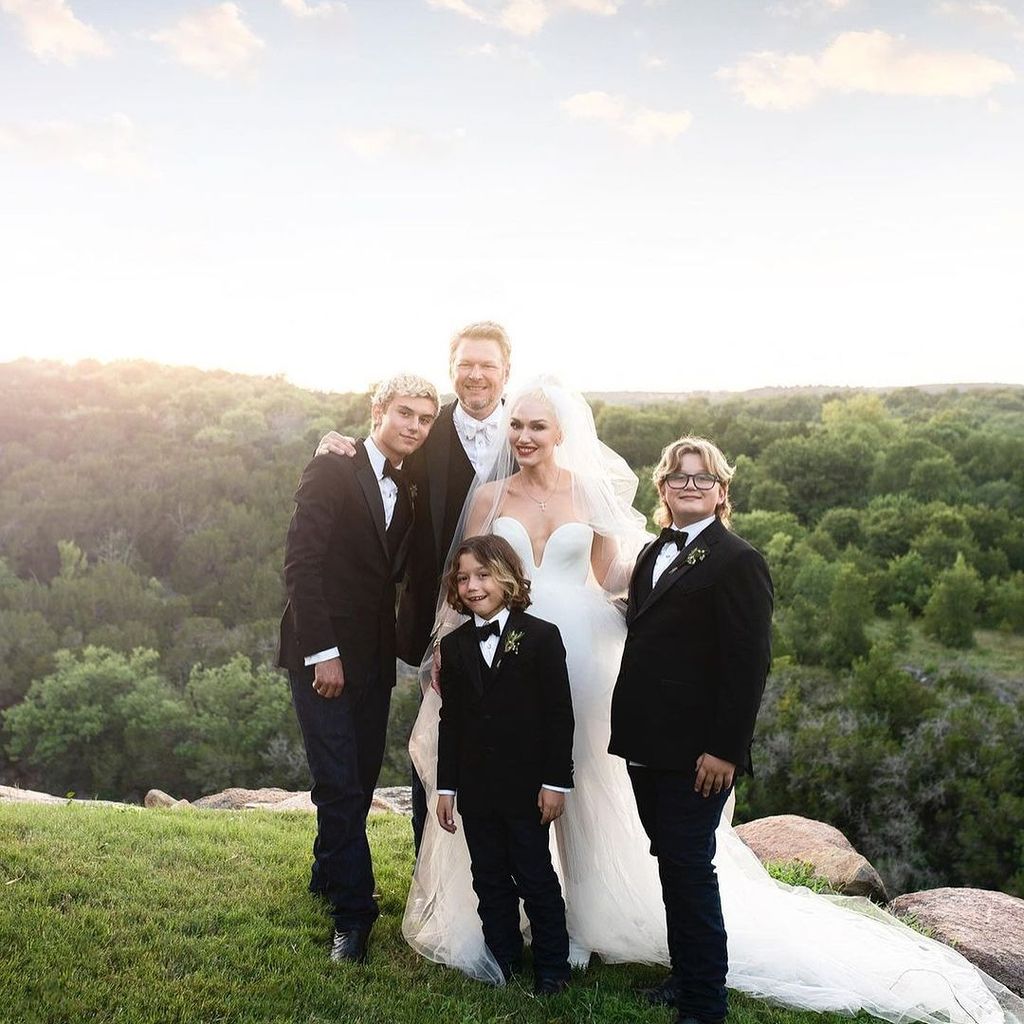 A special photo from Blake and Gwen's wedding